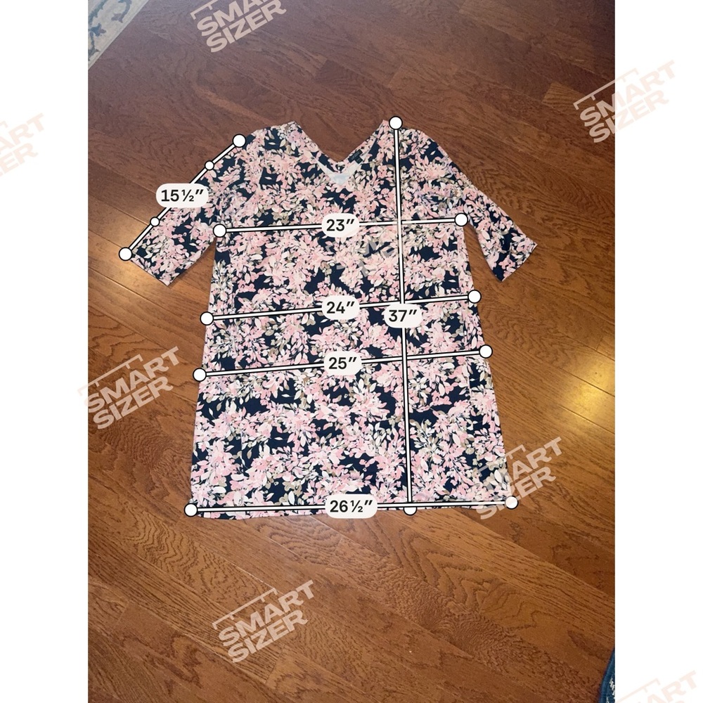 J. Jill | Wherever Collection Women’s Petite Pink and Black Floral Dress Size LP - Picture 7 of 7